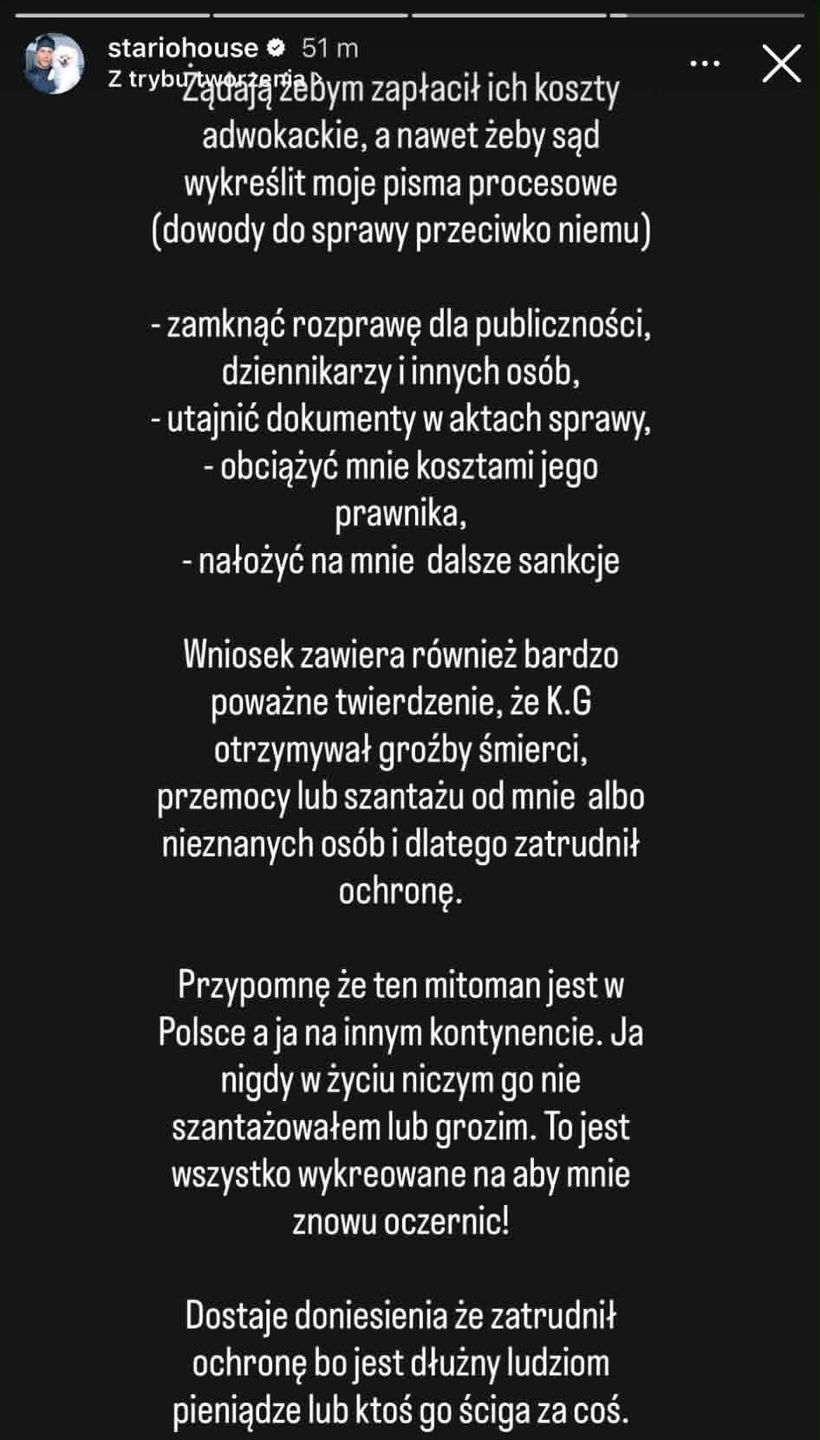 Oświadczenie Marcina Roznowskiego 