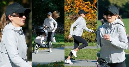 Anna Lewandowska biega po Polu Mokotowskim z Laurą w wózku za prawie 3 tysiące (ZDJĘCIA)