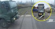 Gorzów: Ku przestrodze. Tak wojskowa ciężarówka zderzyła się z tramwajem