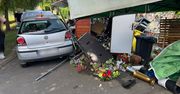 Świebodzin: 82-latek wjechał w kiosk na cmentarzu. W środku była ekspedientka