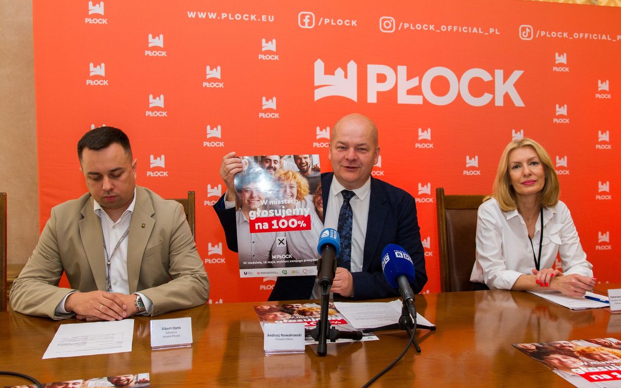 Głosujemy na 100%. Płock dołączył do kampanii profrekwencyjnej