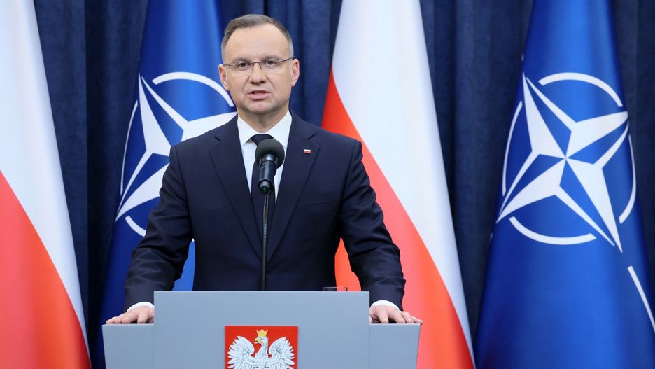 O?wiadczenie prezydenta Andrzeja Dudy
Fot. Wojciech Olkusnik/East News, 04.04.2024. Warszawa. Oswiadczenie prezydenta Andrzeja Dudy (n/z) w Palacu Prezydenckim.
Wojciech Olkusnik