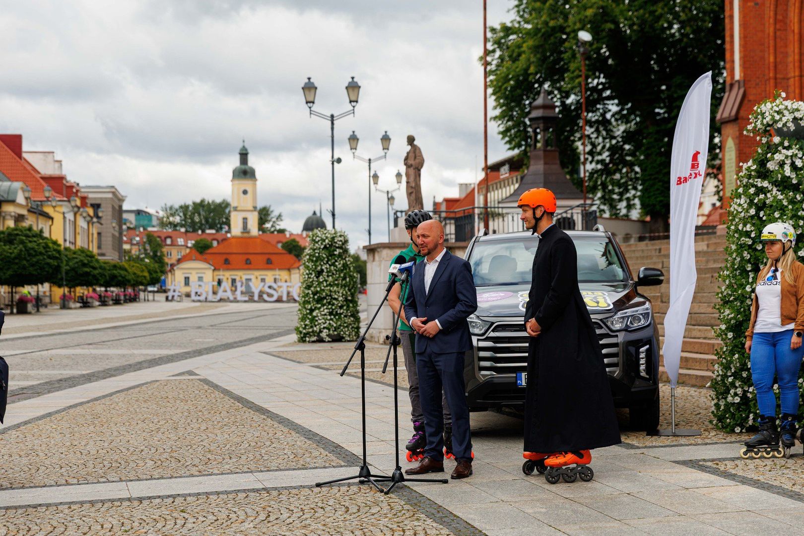 Konferencja zapowiadająca pierwszą Podlaską Pielgrzymkę Rolkową