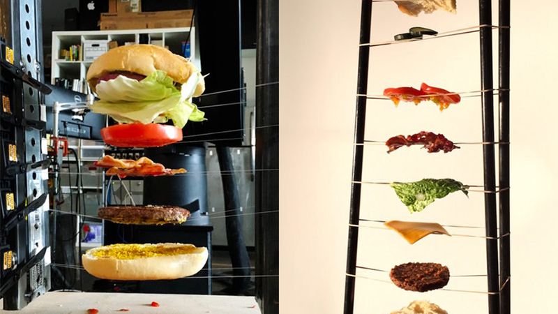 Oto jak Steve Giralt zbudował od zera komputerowo sterowaną maszynę dla jednego ujęcia burgera 1