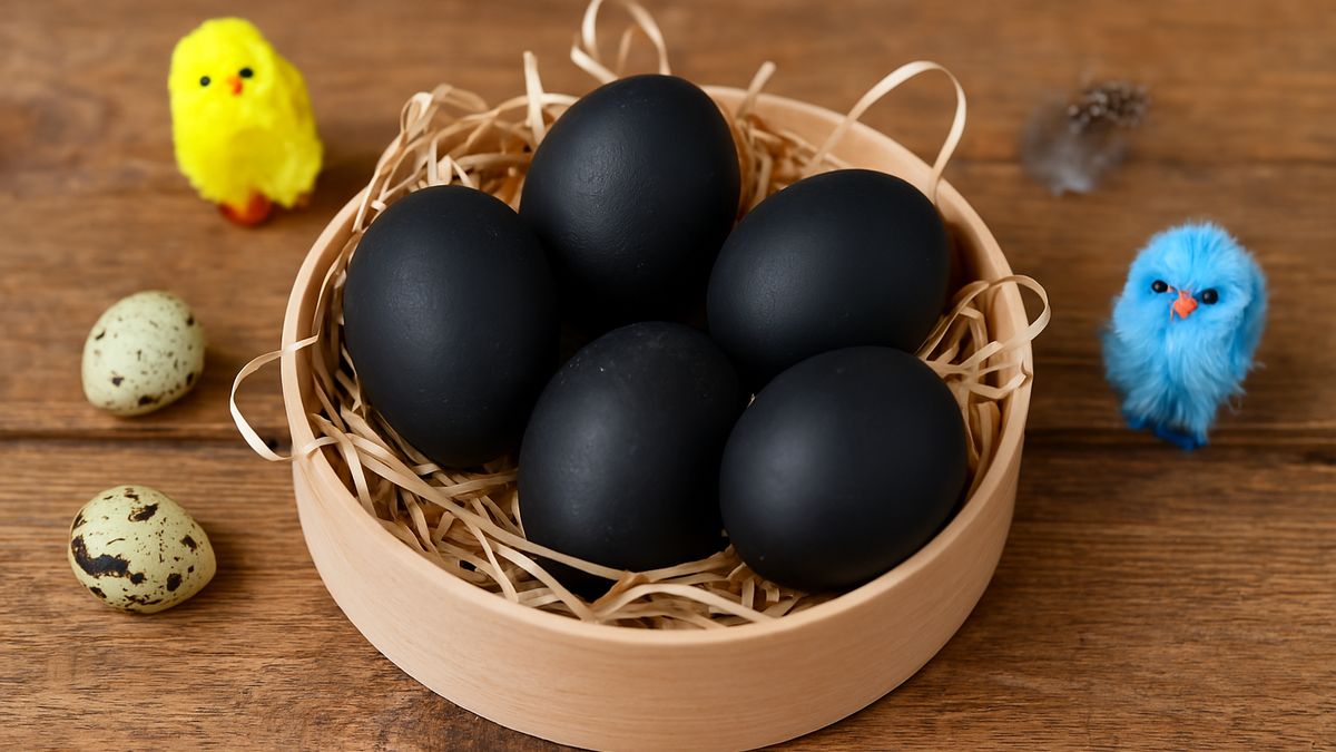 Czarne pisanki na wielkanoc