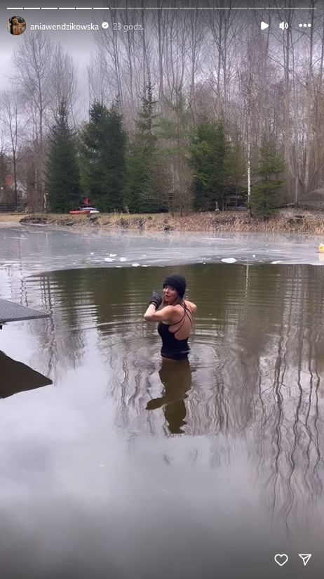 Anna Wendzikowska pokazała, jak morsuje