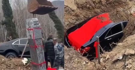 Chiny. "Pochowali" mercedesa. Auto miało pomóc zmarłemu w zaświatach