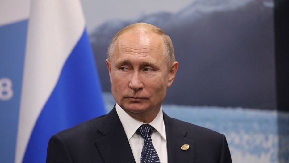 TemporaryRussia's President Vladimir Putin gestures during a meeting with France's President Emmanuel Macron (out of frame) in the sidelines of the G20 Leaders' Summit in Buenos Aires, on November 30, 2018. - Global leaders gather in the Argentine capital for a two-day G20 summit beginning on Friday likely to be dominated by simmering international tensions over trade. (Photo by Ludovic MARIN / AFP)LUDOVIC MARIN