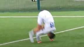 "Prawie skręcił kark". Niebezpieczna sytuacja na meczu w Ukrainie