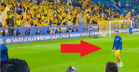 Cristiano Ronaldo zobaczył sobowtóra na stadionie. Kamera pokazała reakcję