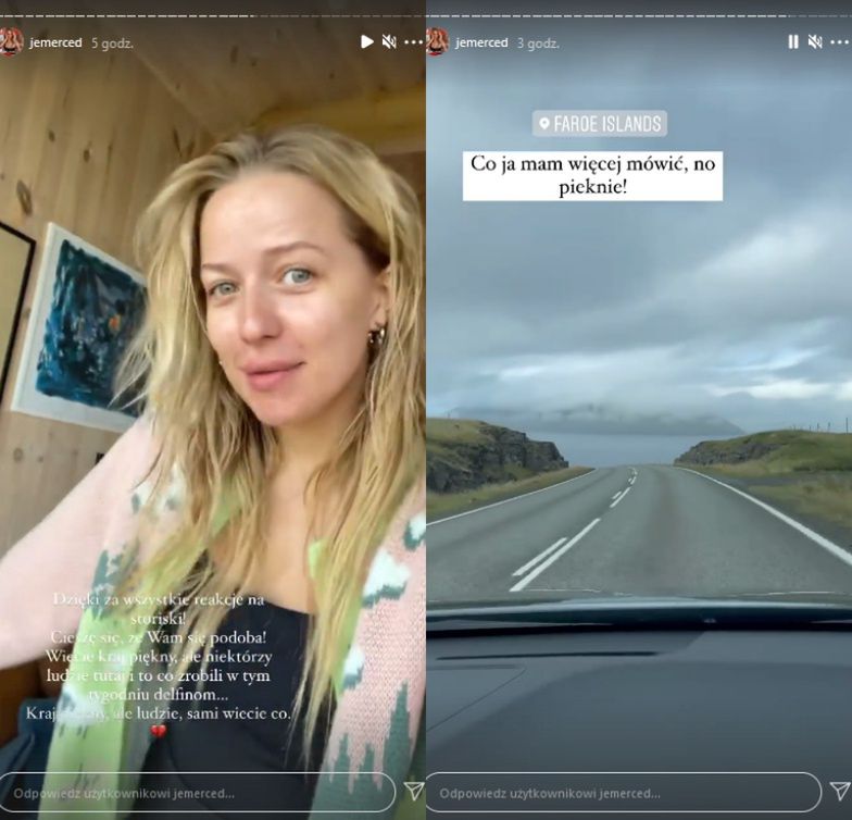 Jessica Mercedes wypoczywa na Wyspach Owczych