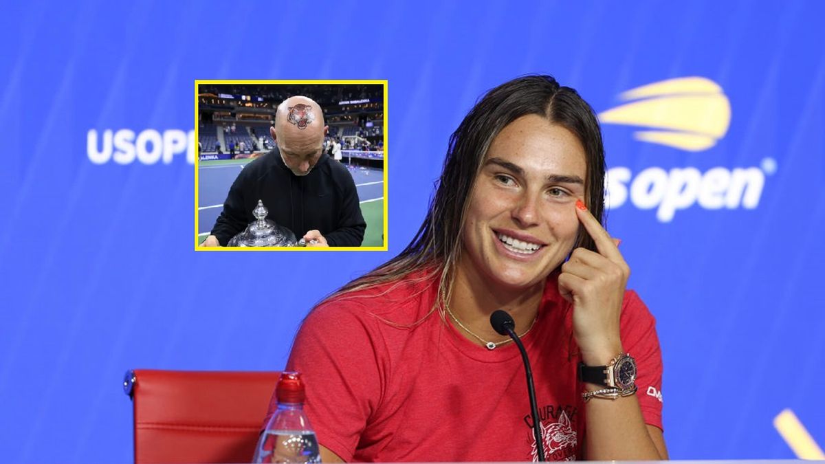 Getty Images / Jamie Squire/Twitter/US Open Tennis / Na głównym: Aryna Sabalenka, w ramce: Jason Stacy