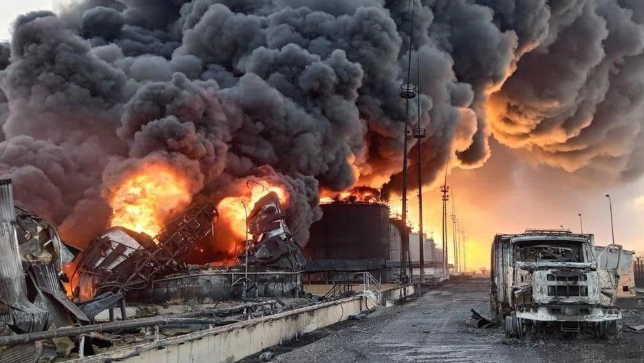Pożar składu ropy w Proletarsku 