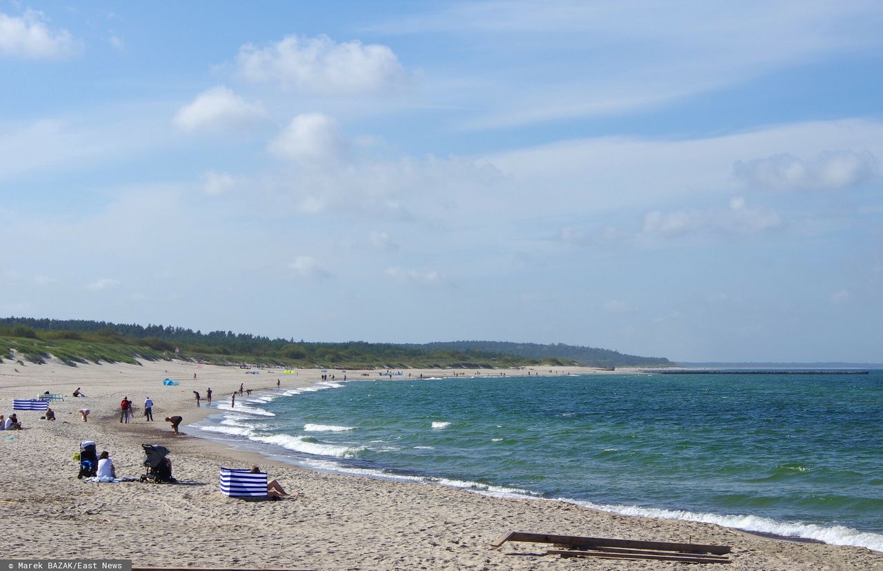 Plaża zachodnia w Ustce