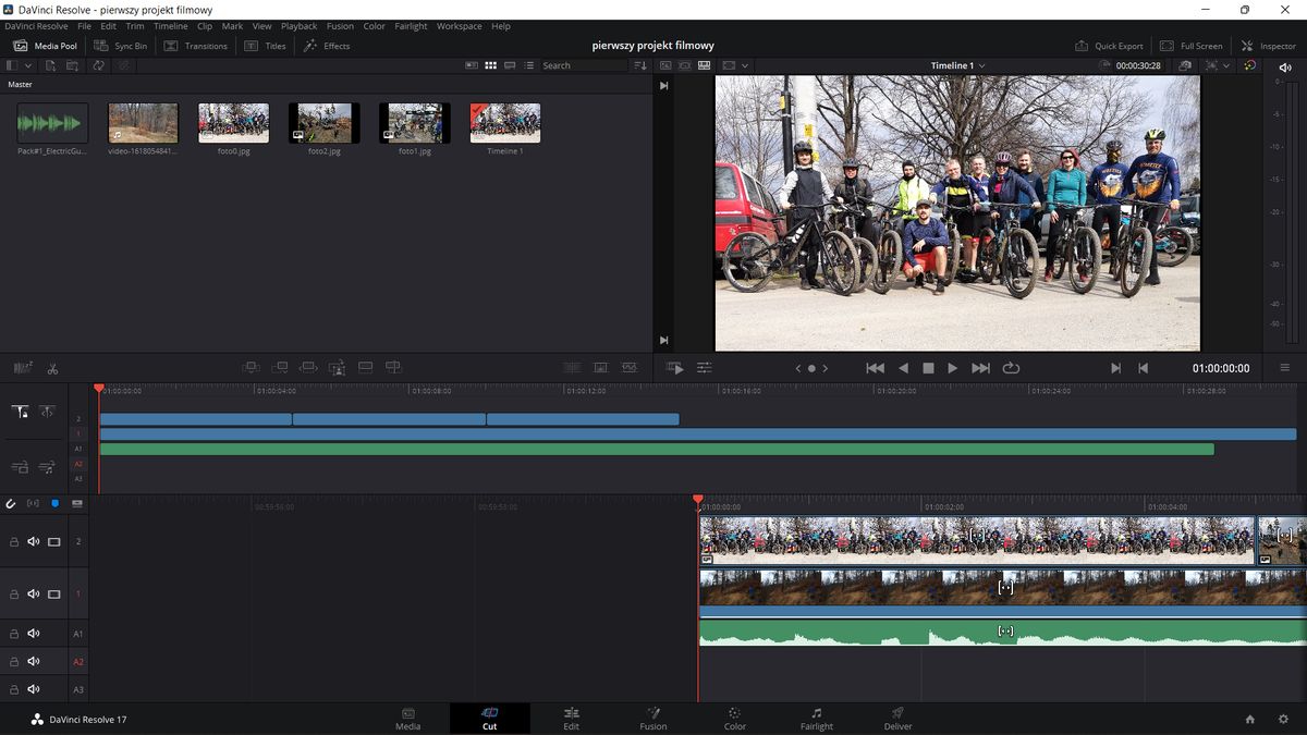 DaVinci Resolve: dodajemy muzykę do filmu.