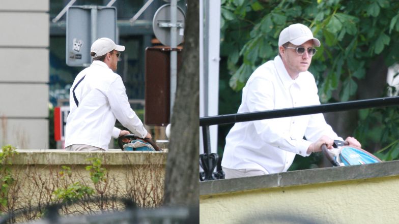 Piotr Zieliński spaceruje po Sopocie z żoną i synkiem