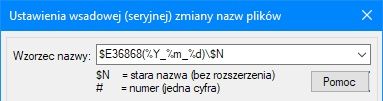 IrfanView wzorzec nazwy