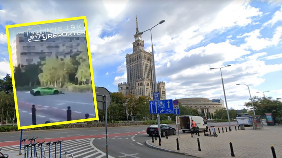 Luksusowe auto rozbite w centrum Warszawy