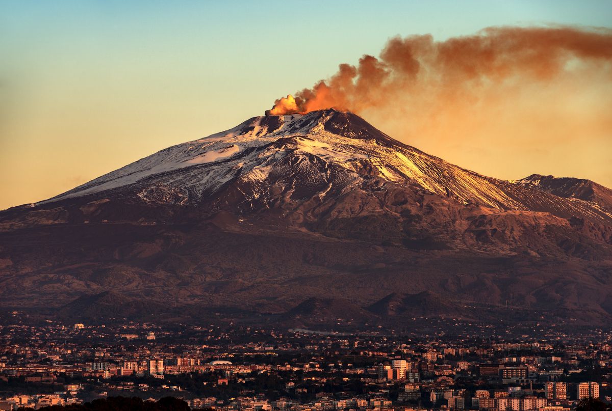 Wulkan Etna na Sycylii