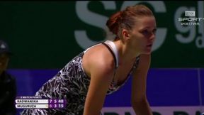 WTA Finals, Singapur, faza grupowa: A. Radwańska - G. Muguruza (skrót)