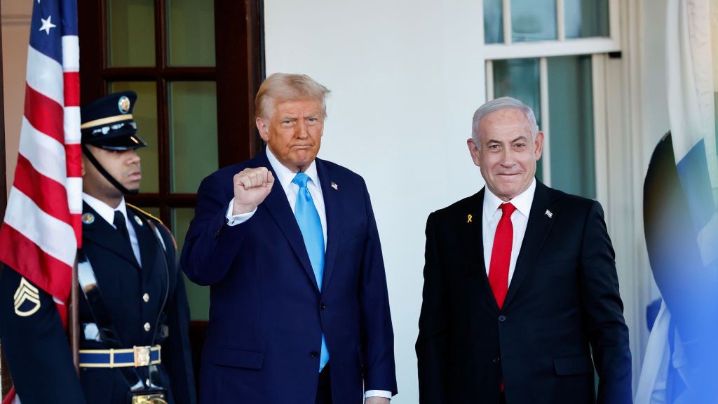 President Trump Meets With Visiting Israeli PM Netanyahu At The White House
WASHINGTON, DC - FEBRUARY 04: U.S. President Donald Trump greets Israeli Prime Minister Benjamin Netanyahu as he arrives at the White House on February 04, 2025 in Washington, DC. Netanyahu is the first foreign leader to visit Trump since he returned to the White House last month. (Photo by Chip Somodevilla/Getty Images)
Chip Somodevilla
bestof, topix