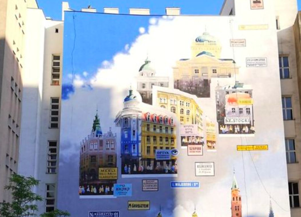 Warszawa. Mural autorstwa Tytusa Brzozowskiego, który namalował Warszawę żydowską to punkt zwycięskiej wycieczki po Śródmieściu