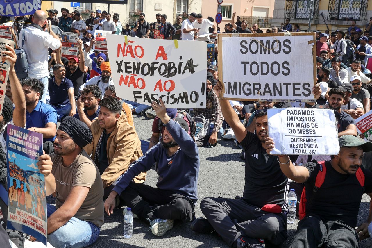 Protest imigrantów w Lizbonie. Starcia pod parlamentem