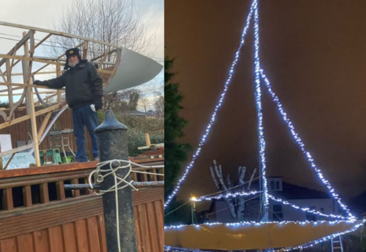 Scottish man's garden yacht lights up community spirit