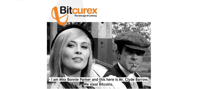 Slajd Bitcurex promujący handel bitcoinami ze stycznia 2014 roku.