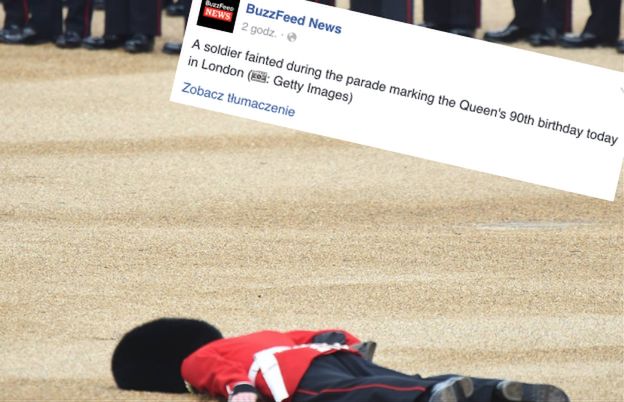 Brytyjski gwardzista zemdlał w trakcie parady. Nietypowy widok uchwycił jeden z fotografów