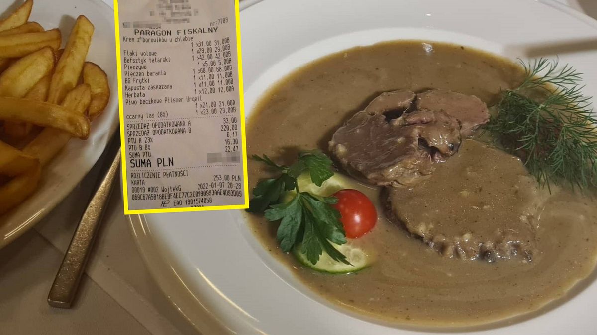 Mężczyzna pokazał "paragon grozy z Krakowa". 