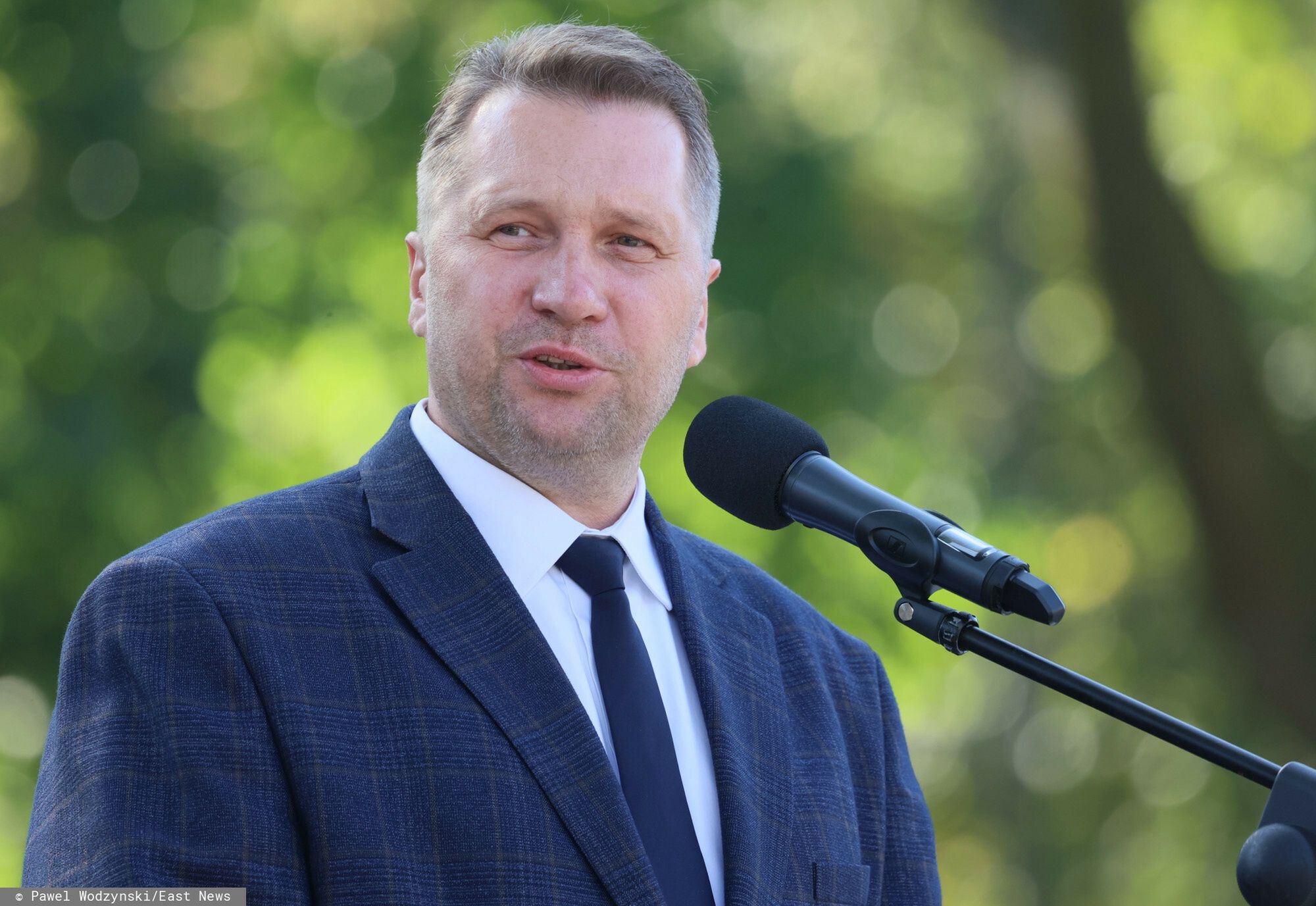 Inauguracja roku akademickiego w Akademii Po?arniczej w WarszawieFot. Pawel Wodzynski/East News, Warszawa, 27.09.2023. Inauguracja roku akademickiego 2023/2024 oraz nadanie sztandaru warszawskiej Akademii Pozarniczej.
N/z: minister edukacji i nauki Przemyslaw CzarnekPawel Wodzynski