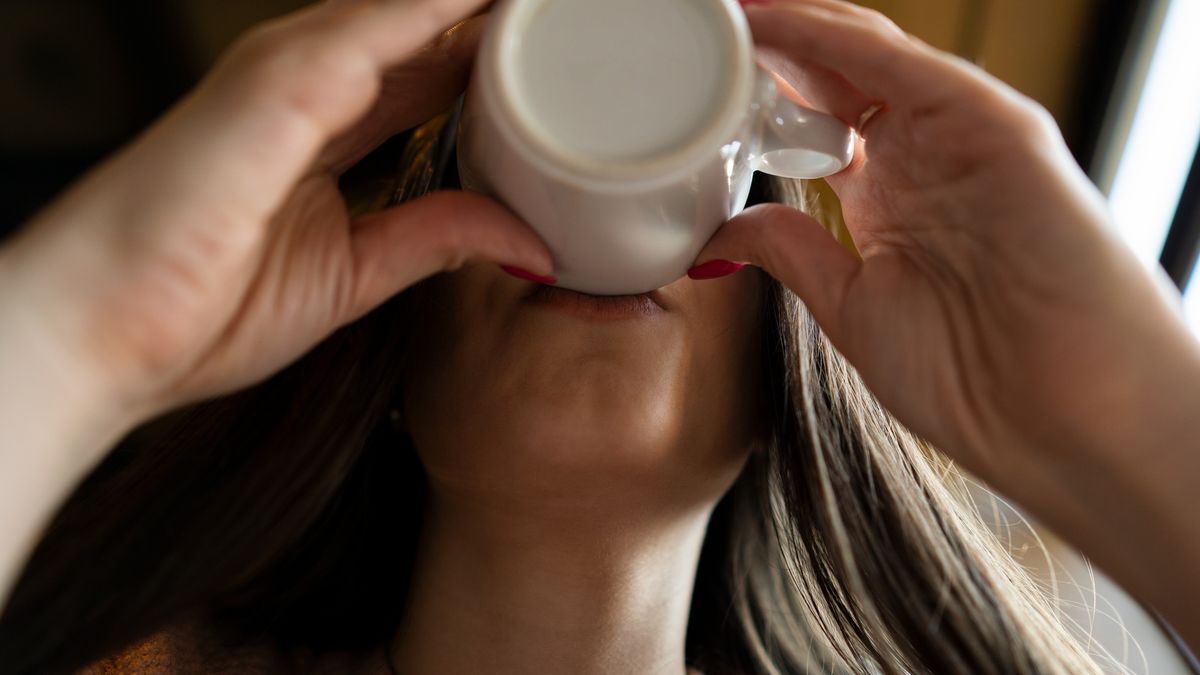 The girl drinks coffee in a cafe.
The girl drinks coffee in a cafe. View from below
Raman Mistsechka