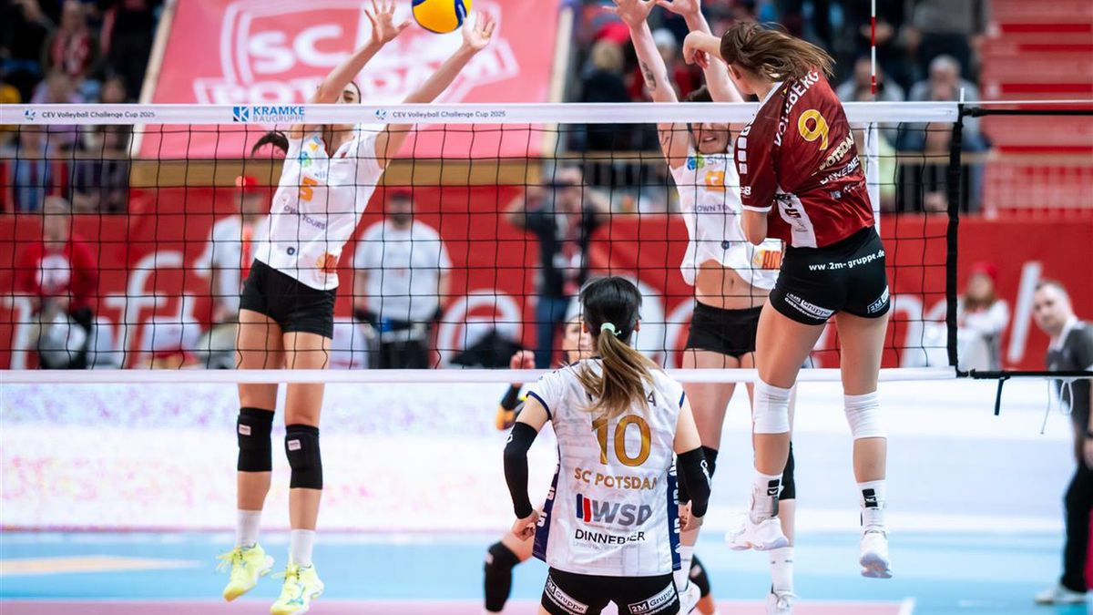 Materiały prasowe / CEV / Na zdjęciu: siatkarki podczas meczu SC Potsdam - Smi Roma Volley