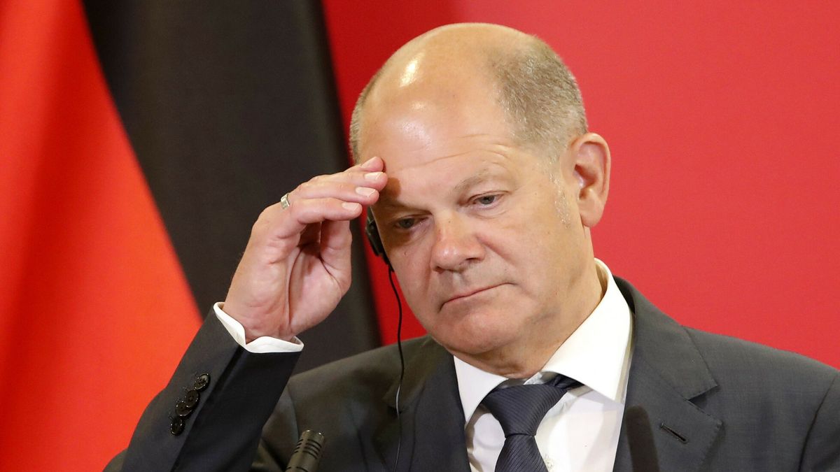 TemporaryGerman Chancellor Olaf Scholz attends a joint news conference with North Macedonia's Prime Minister Dimitar Kovacevski in the government building in Skopje, North Macedonia, on Saturday, June 11, 2022. German Chancellor Olaf Scholz has arrived in a brief visit to North Macedonia Saturday, as part of his regional tour, in another bid Sofia and Skopje to find solution on bilateral dispute that block North Macedonia and Albania to start membership talks with the European Union. (AP Photo/Boris Grdanoski)AP