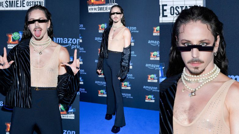 Michał Szpak na premierze show "LOL: Kto się śmieje ostatni"