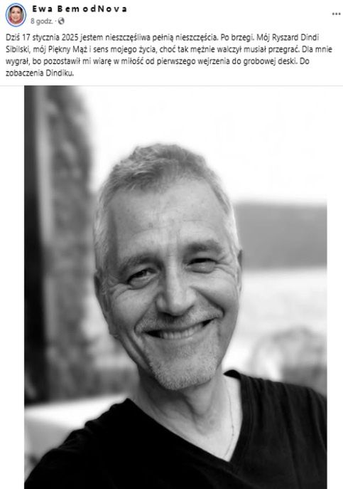 Mąż Ewy Bem nie żyje 