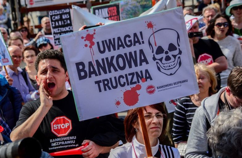 Stop Bankowemu Bezprawiu - protest w Warszawie pod NBP i KNF.
