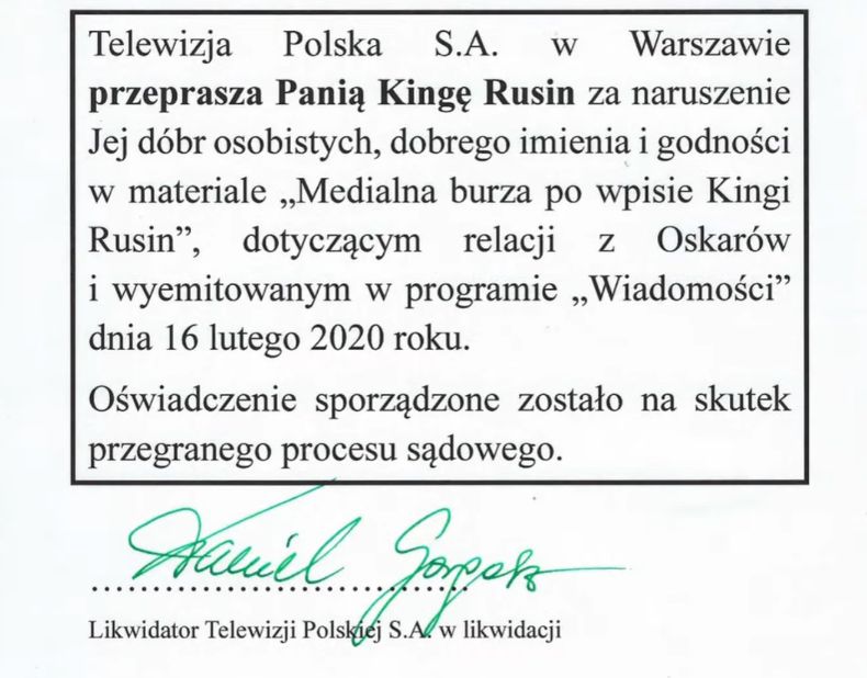 Przeprosiny TVP