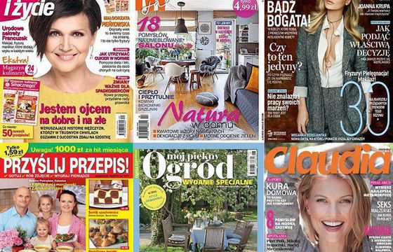 Najpopularniejsze miesięczniki w Polsce, na czele pisma poradnikowe (top 100)