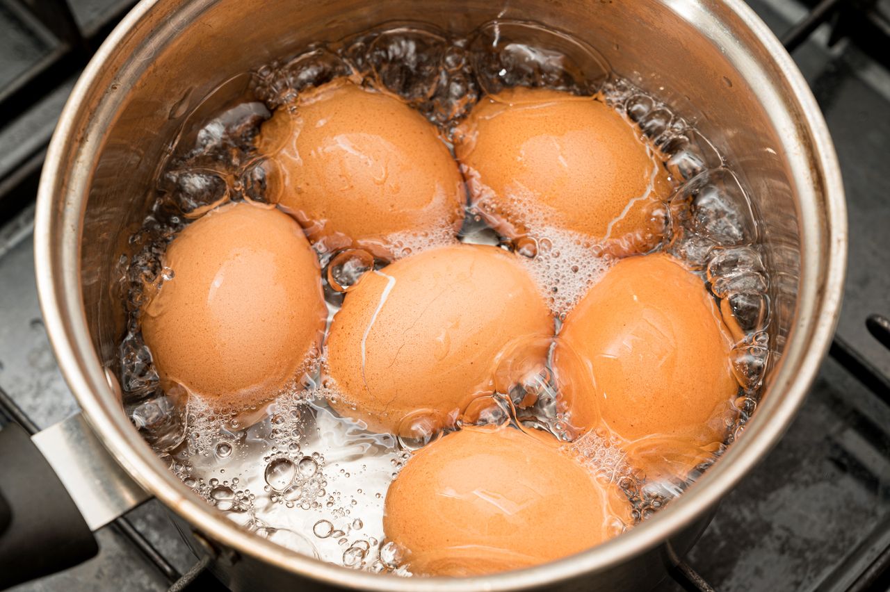 Cracking of shells while boiling eggs can be irritating.