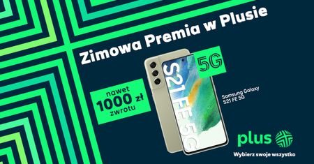 Plus z ofertą Zimowa Premia. Zwraca gotówkę za zakup smartfona