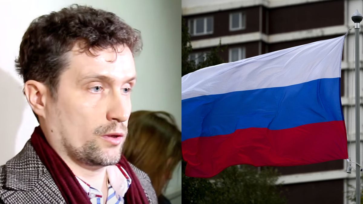Igor Buszmanow i flaga Rosji