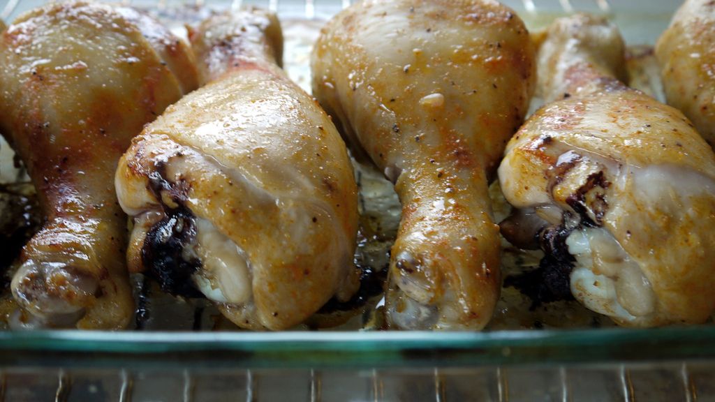 Pieczone podudzie z kurczaka w roztworze (samo ciemne mięso)