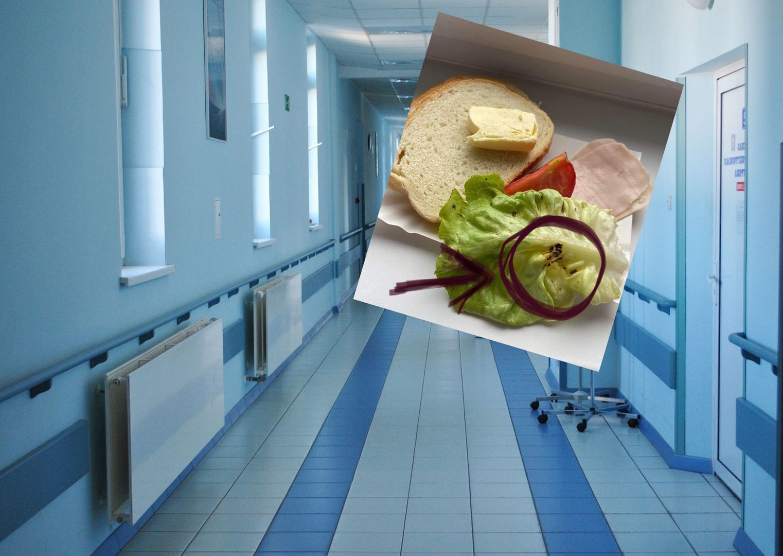 Podali dziecku na kolację brudną sałatę w szpitalu