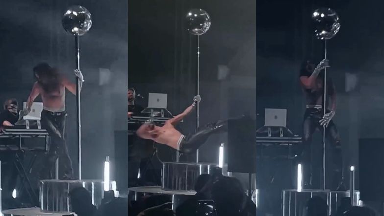 Michał Szpak tańczy na rurze