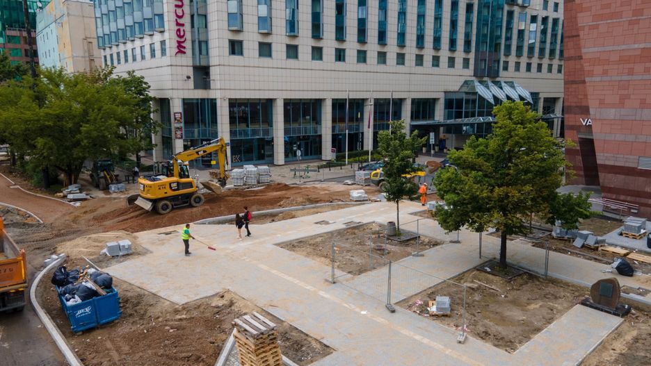 Warszawa. Przybliżamy postępy remontu al. Jana Pawła II (fot. Zarząd Dróg Miejskich)