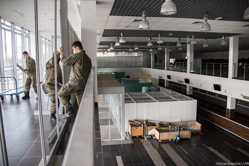 szpital tymczasowy targi lublin budowa