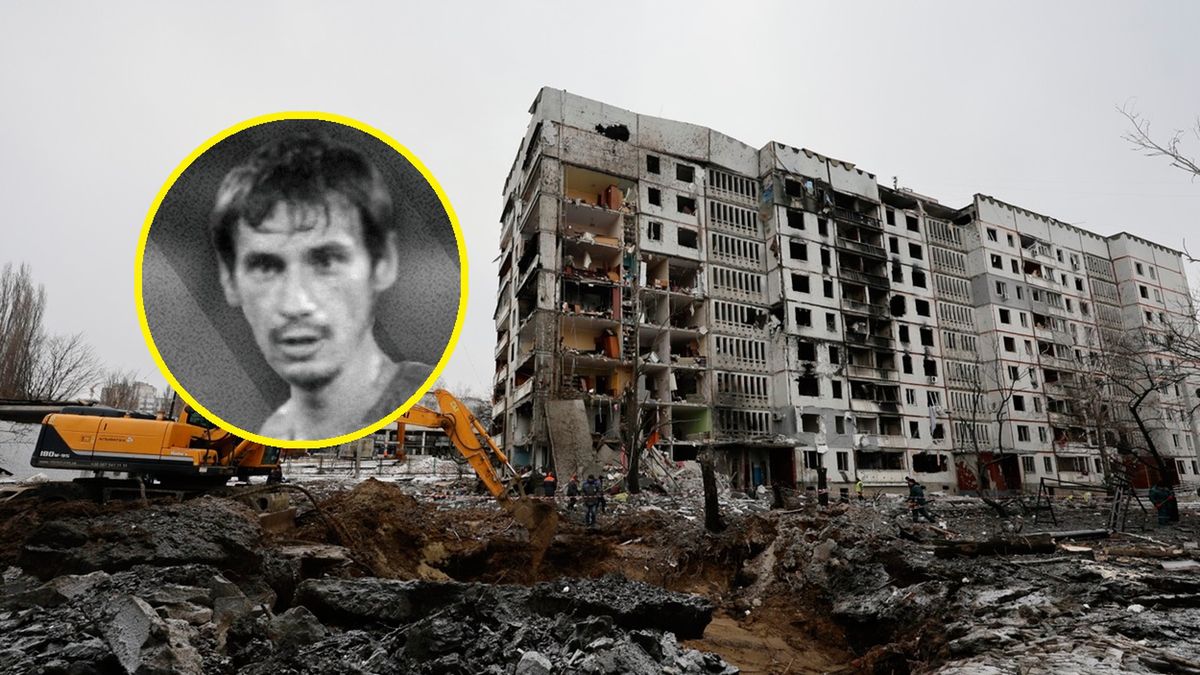 Zdjęcie okładkowe artykułu: Materiały prasowe /  / Na zdjęciu: zniszczony budynek w Ukrainie (EPA/SERGEY KOZLOV) i Serhij Rożok (w kółeczku)