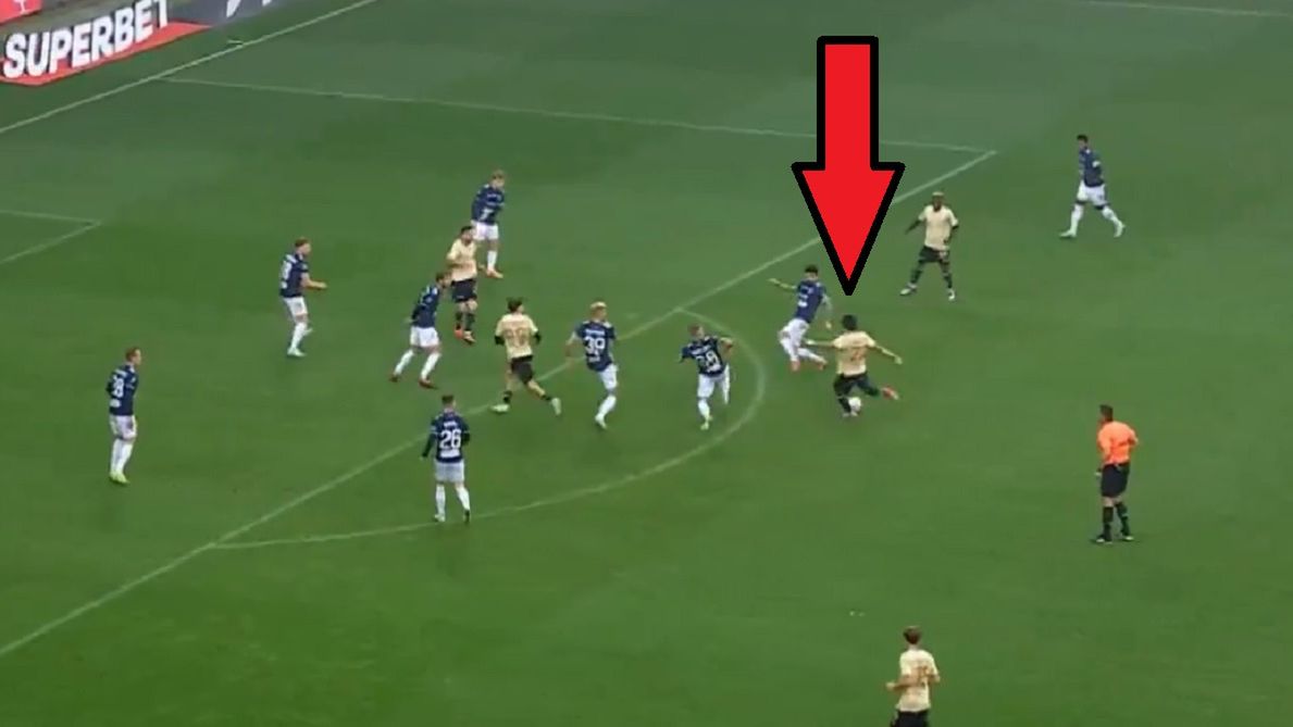 Twitter / Screen / Canal+Sport / Na zdjęciu: Luis Palma strzelił pięknego gola w meczu z Motorem Lublin